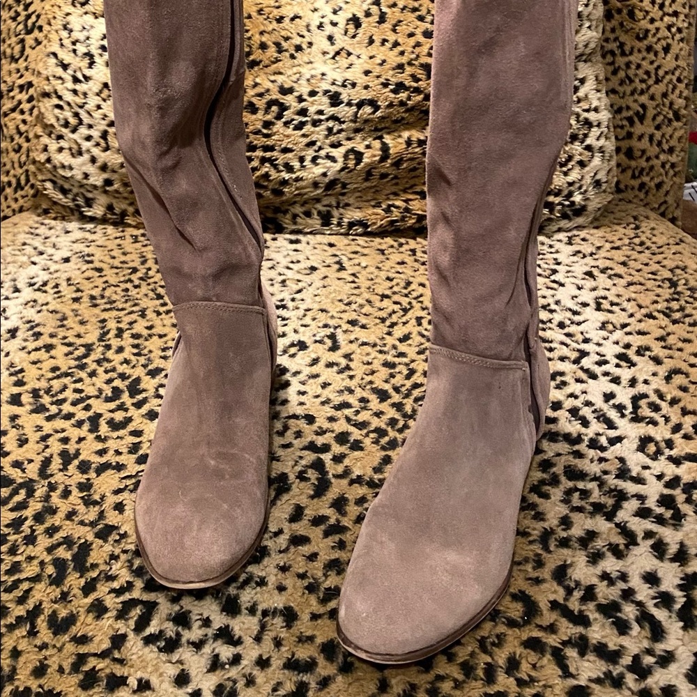GUC Steve Madden tall taupe suede boots